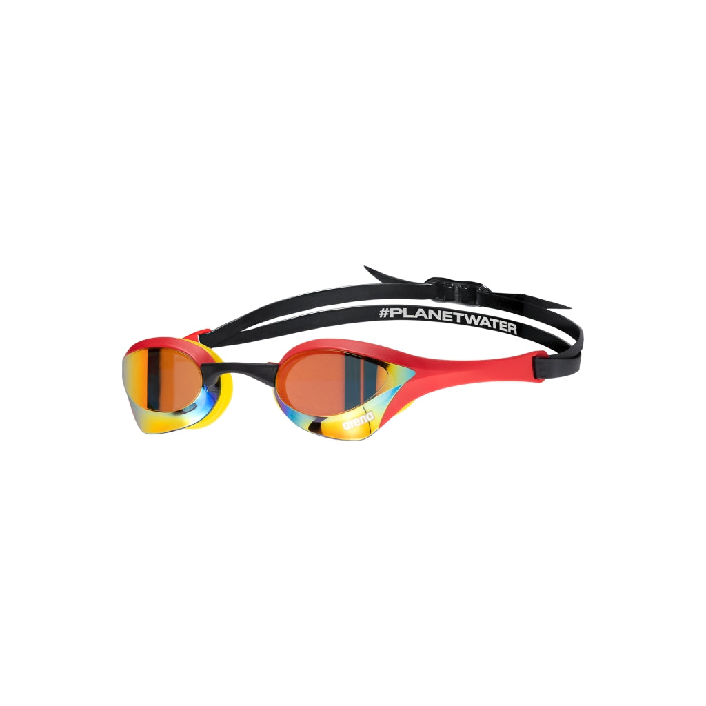 ARENA COBRA ULTRA SWIPE MIRROR - GOLD-RED