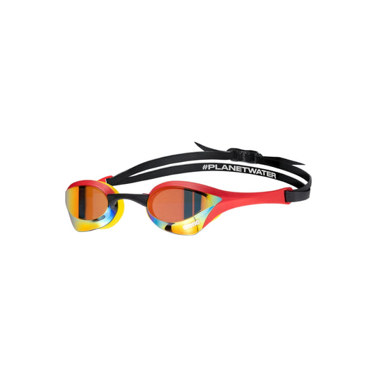 ARENA COBRA ULTRA SWIPE MIRROR - GOLD-RED
