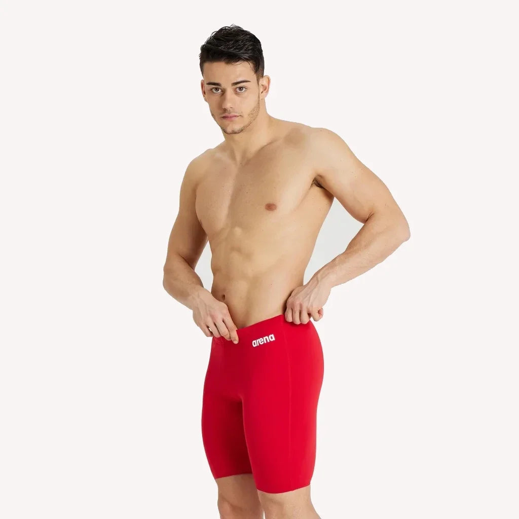 ARENA MEN'S SWIM TEAM JAMMER SOLID RED/WHITE (004770-450)