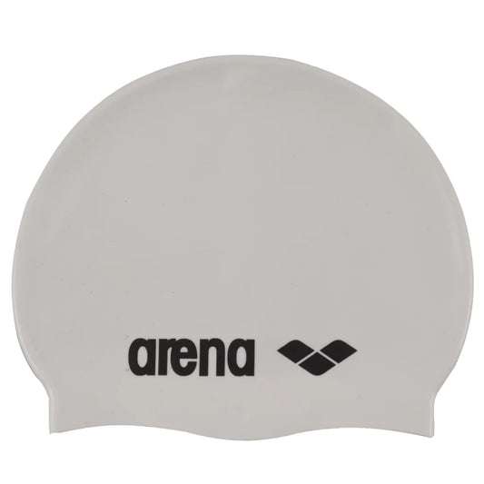 ARENA CLASSIC SILICONE ADULTS SWIMMING CAP WHITE -BLACK