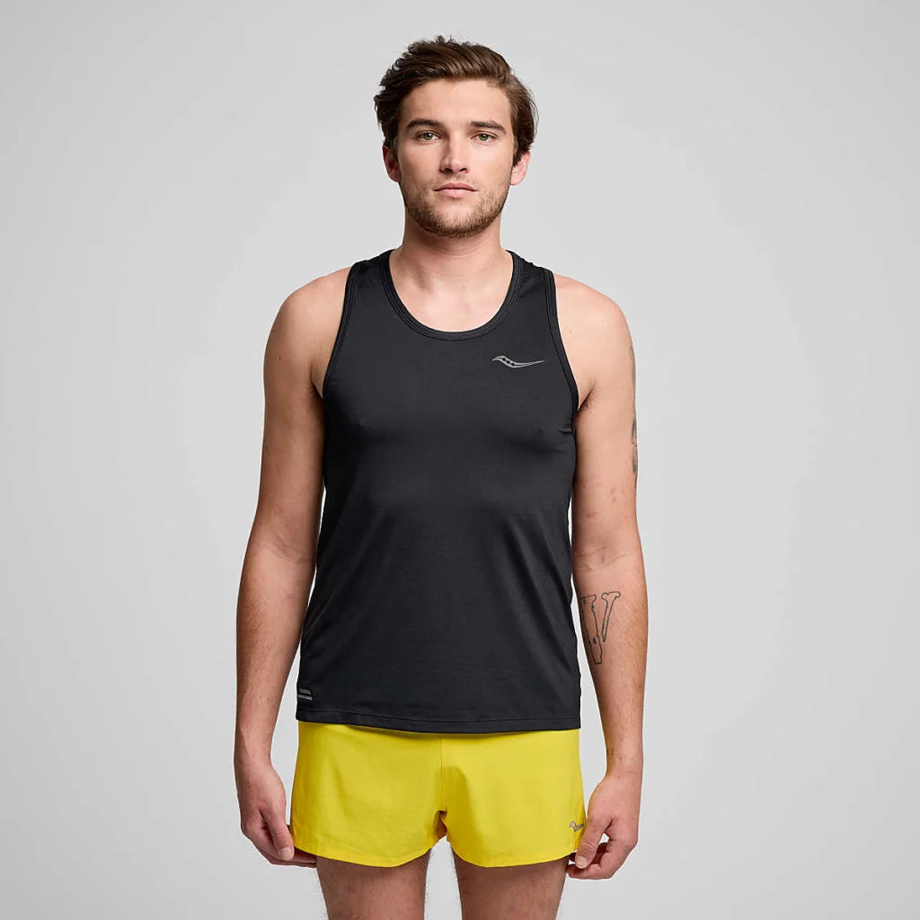 SAUCONY STOPWATCH SINGLET MEN'S SLEEVELESS BK