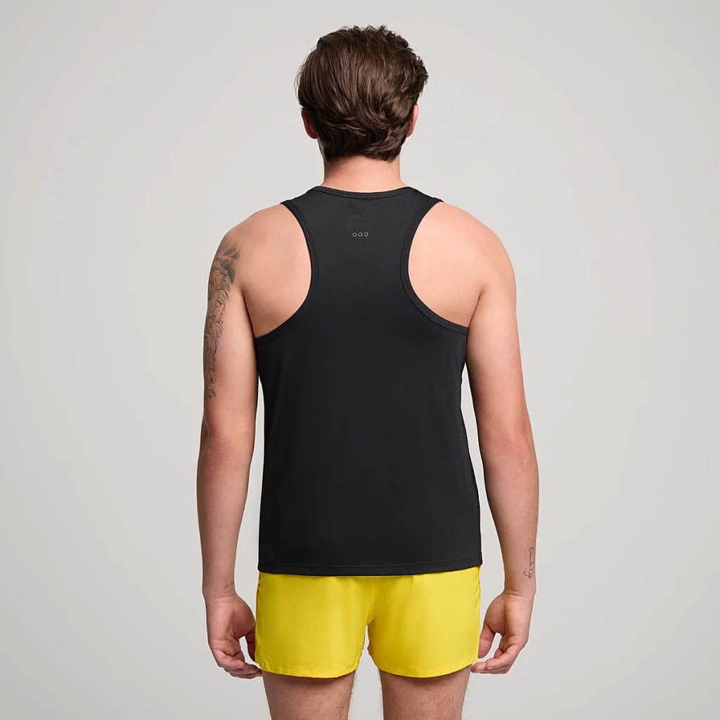 SAUCONY STOPWATCH SINGLET MEN'S SLEEVELESS BK