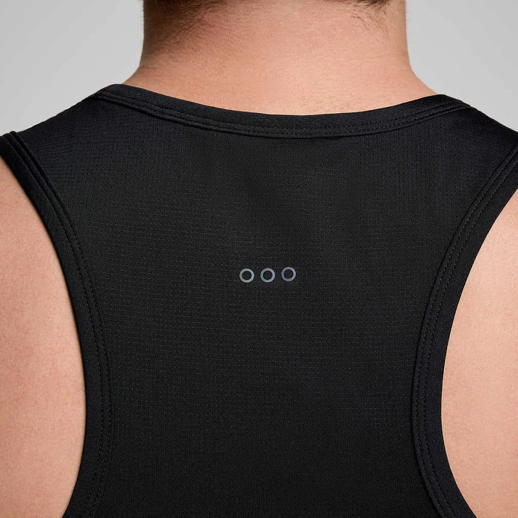 SAUCONY STOPWATCH SINGLET MEN'S SLEEVELESS BK