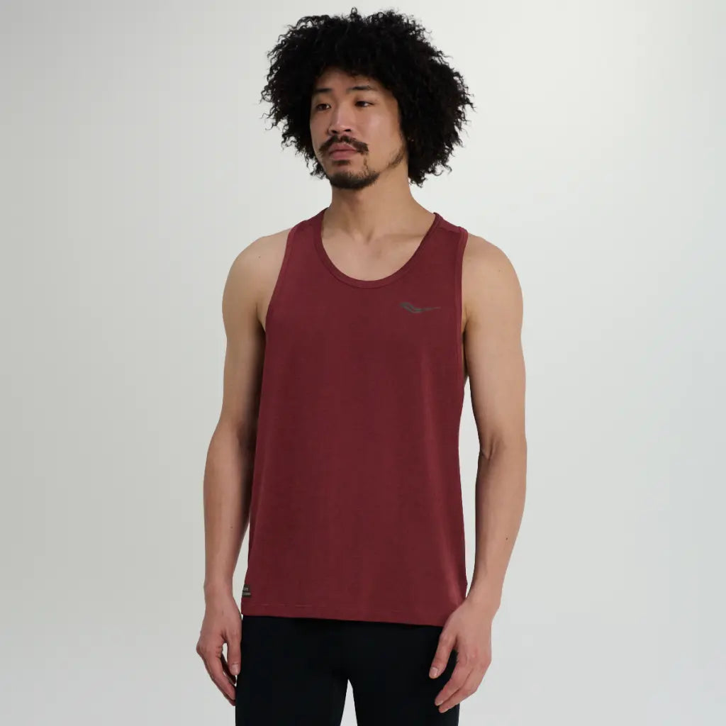 SAUCONY STOPWATCH SINGLET MEN'S SLEEVELESS MRNH