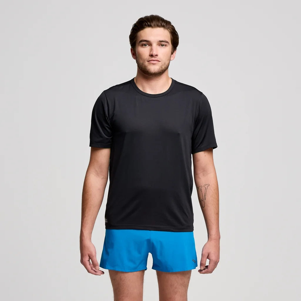 SAUCONY STOPWATCH MEN'S T-SHIRT BLACK