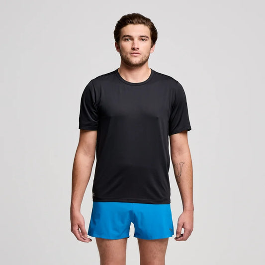 SAUCONY STOPWATCH MEN'S T-SHIRT BLACK