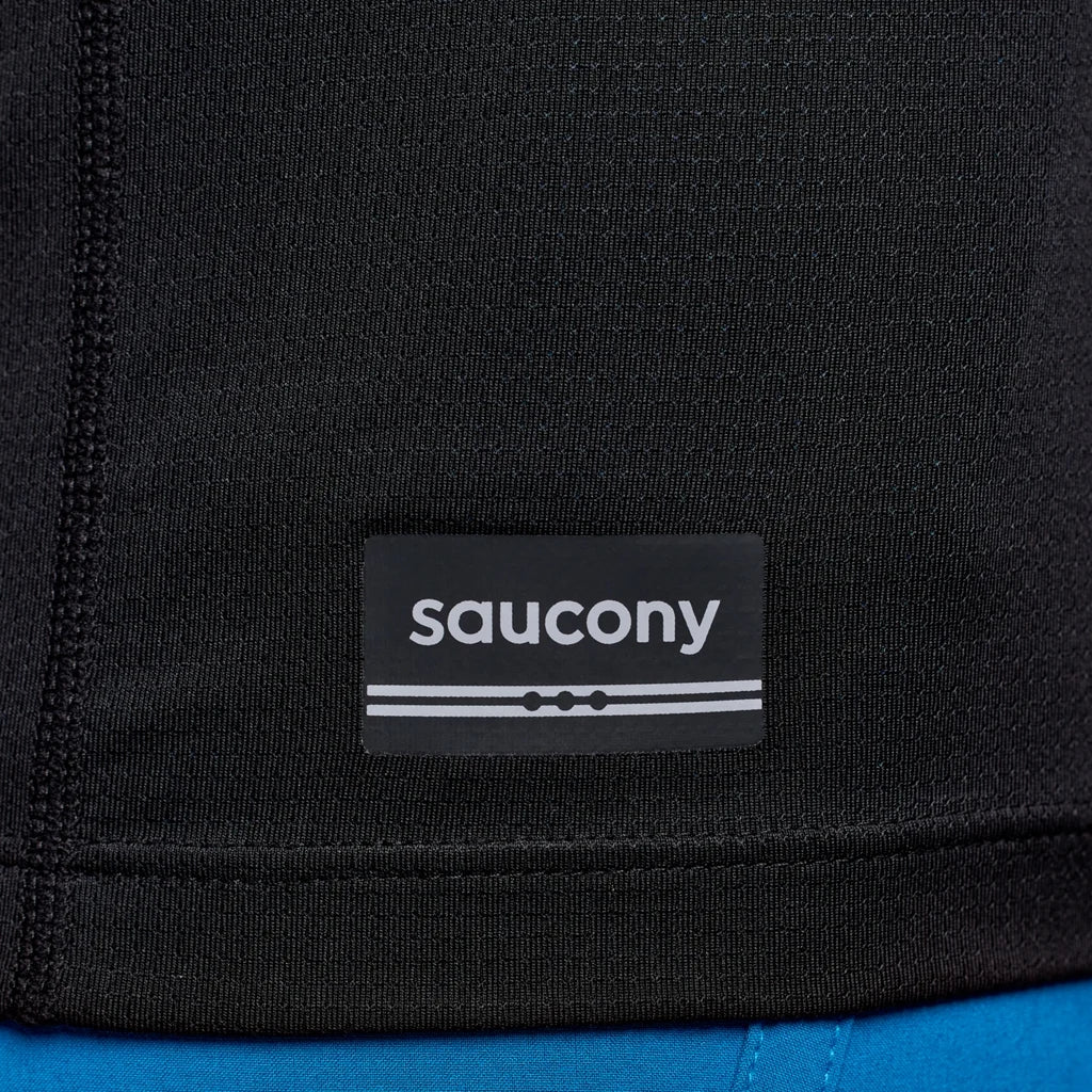 SAUCONY STOPWATCH MEN'S T-SHIRT BLACK