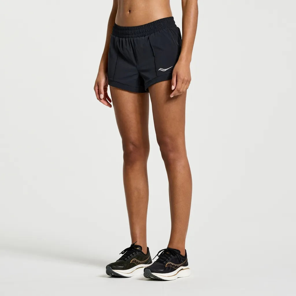 SAUCONY OUTPACE 3" WOMEN'S SHORTS BK