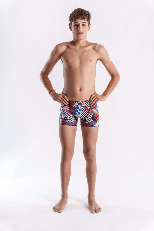 Z3R0D KIDS PATCHWORK SWIMMING BOXER