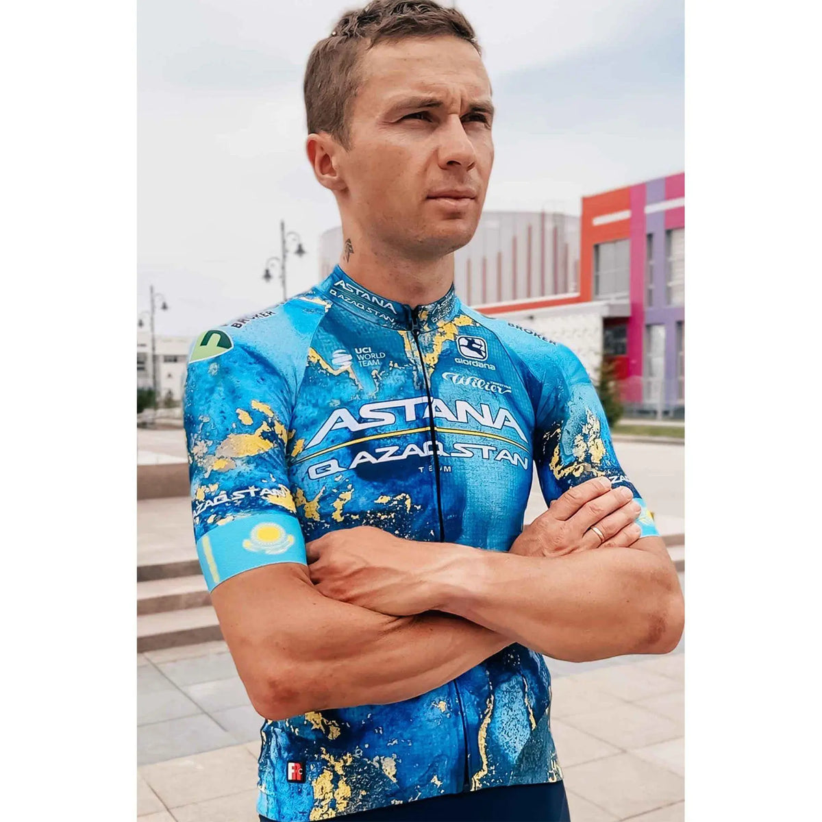 GIORDANA FR-C PRO JERSEY MENS ASTANA KAZAKHSTAN TEAM TDF SPECIAL EDITION 2023